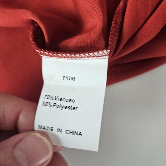 Womens Boho Smocked Sleeveless Tiered Maxi Dress Rust Size S Casual Summer - Picture 9 of 10